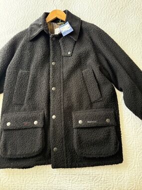 Barbour Black  Noah wool Jacket with Utility Pockets New with Tags.